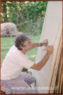 Carlos trazando la catenaria